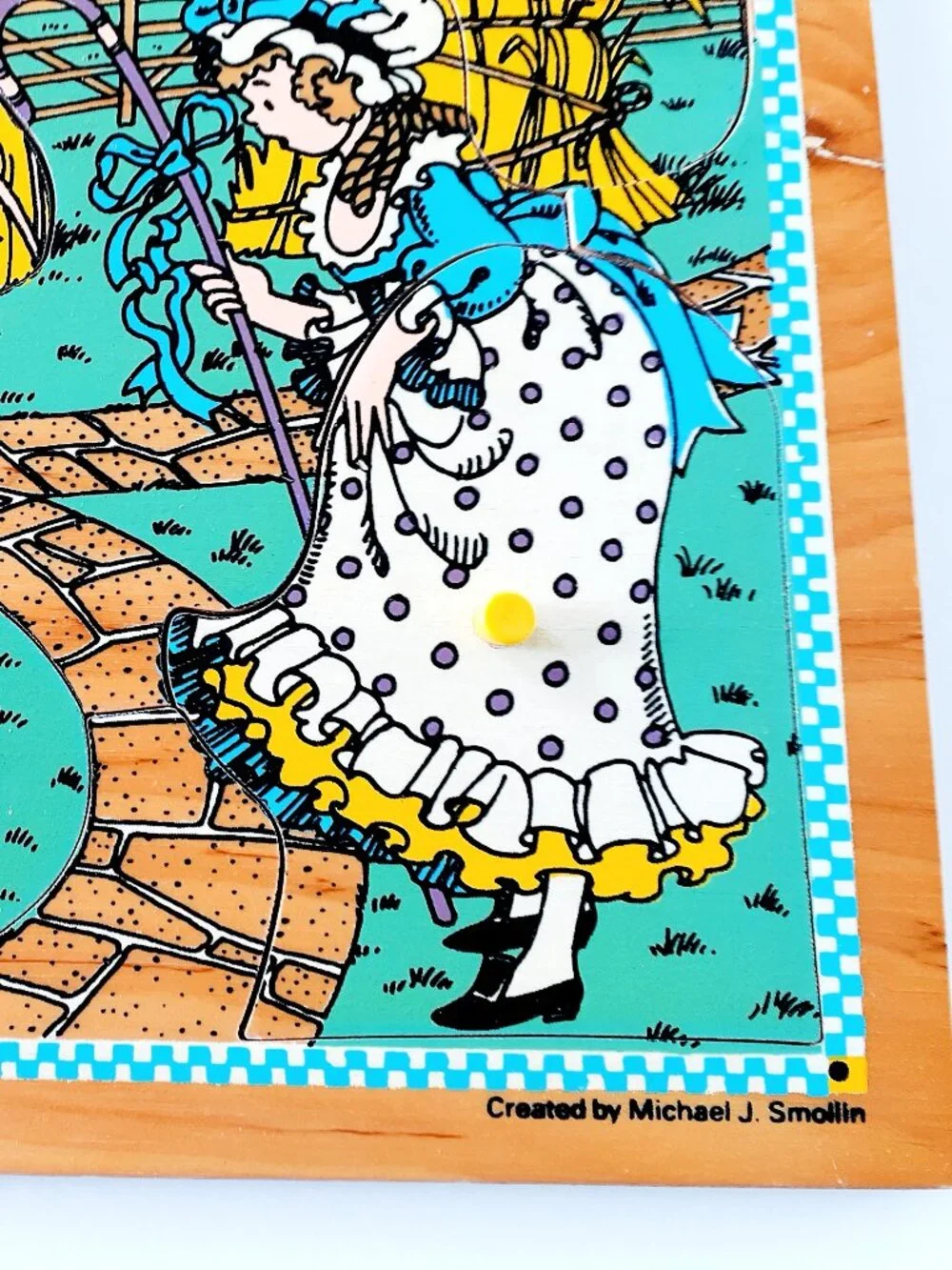 Vintage 80s Little Bo Peep Wooden Puzzle 6 Pieces Fisher Price